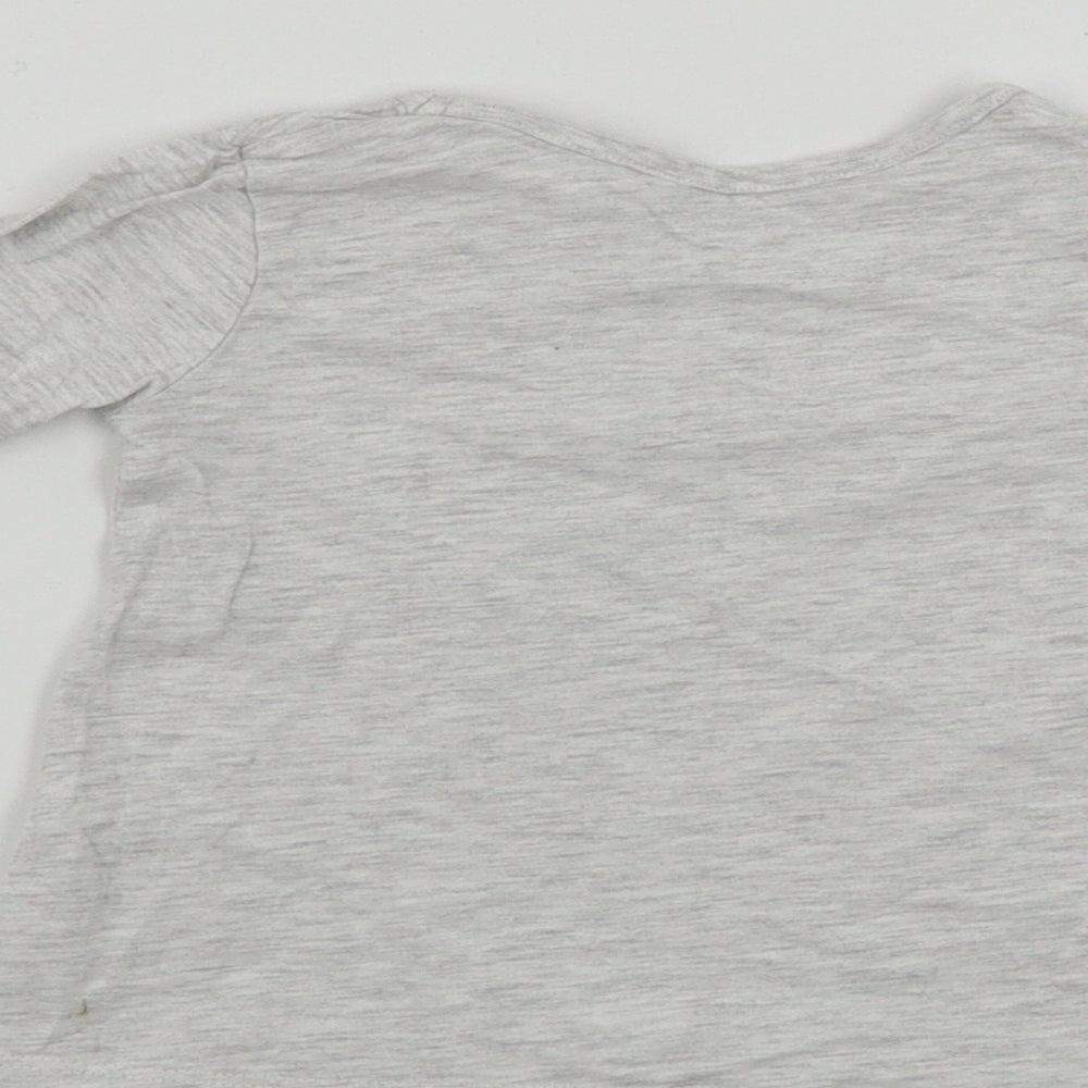 George Girls Grey Basic T-Shirt Size 6-9 Months