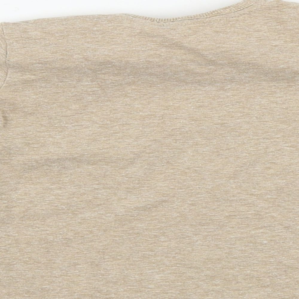 George Girls Beige Basic T-Shirt Size 9-12 Months