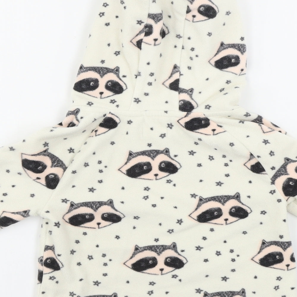 NEXT Girls Beige Animal Print Pullover Hoodie Size 2 Years