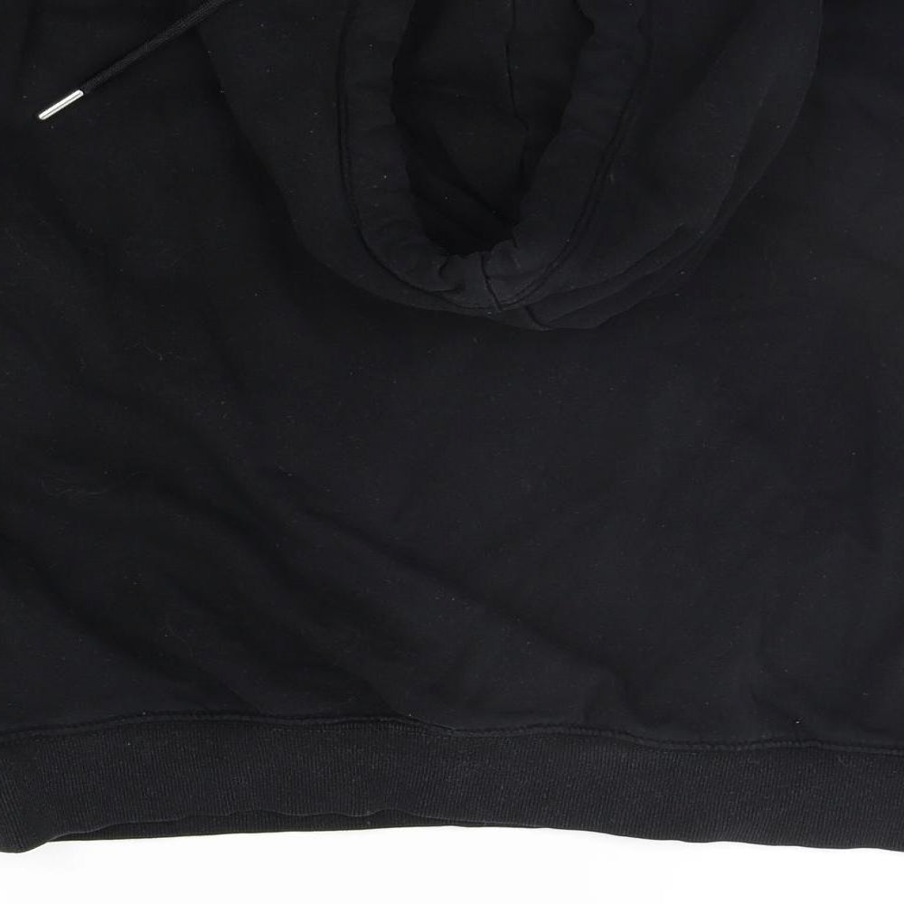H&M Womens Black Henley Hoodie Size XS