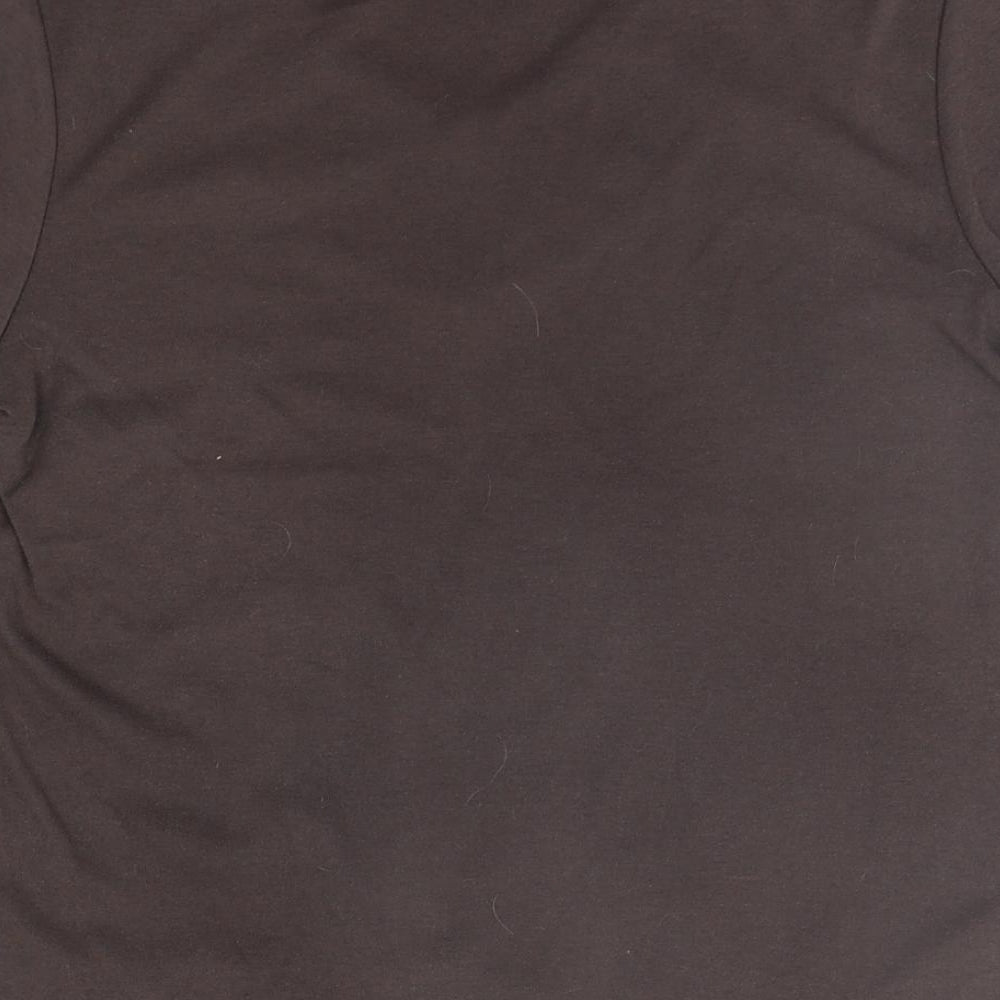 TIGI Womens Grey Basic T-Shirt Size 12