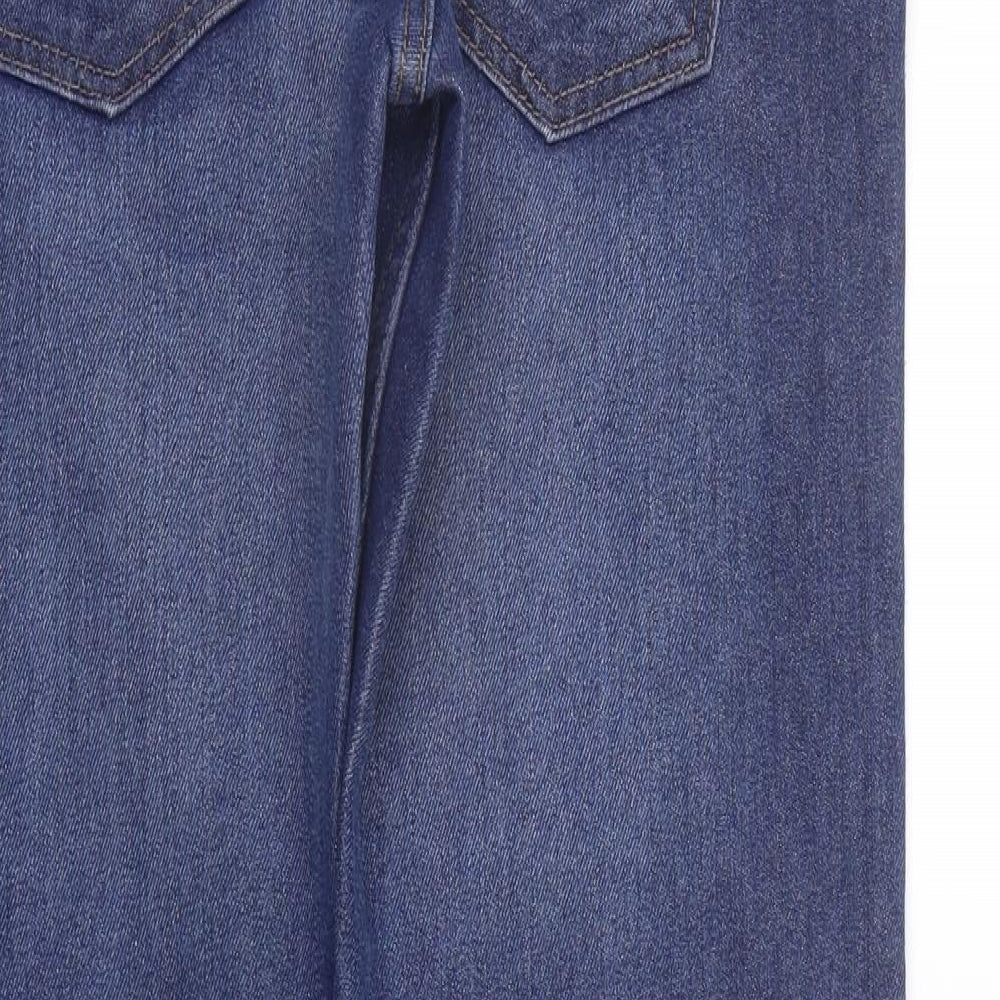 Denim & Co. Womens Blue Straight Jeans Size 32 L30 in