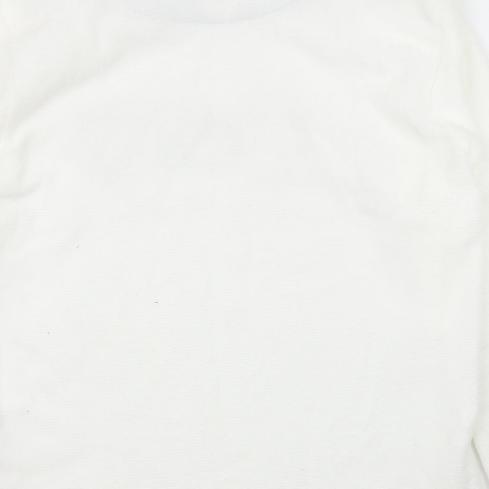 Preworn Womens White Solid Top Pyjama Top Size M