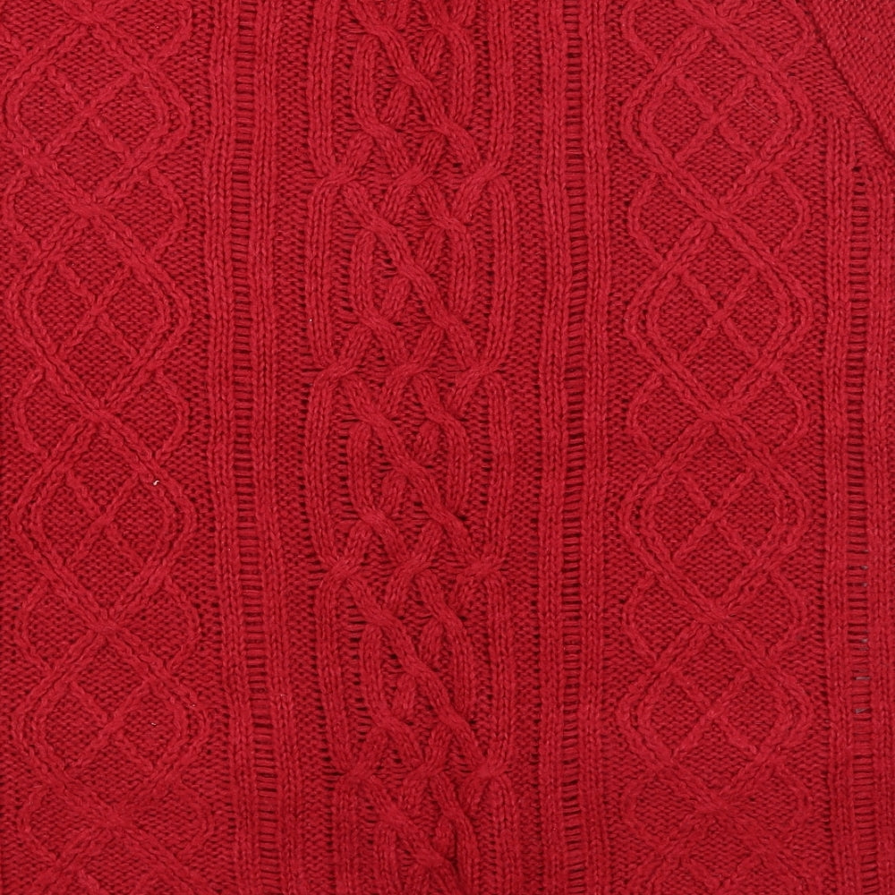 New Look Womens Red Pullover Jumper Size 18