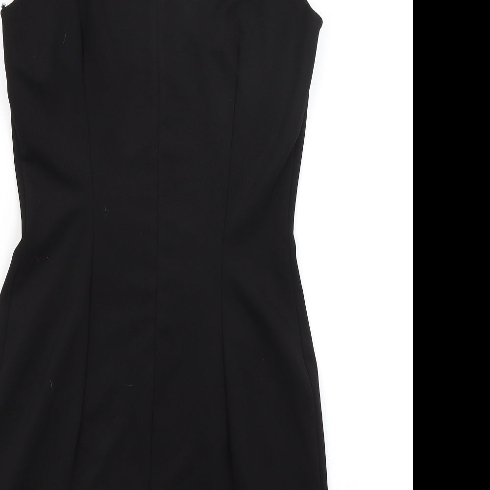 Red Chilli Womens Black Pencil Dress Size 12