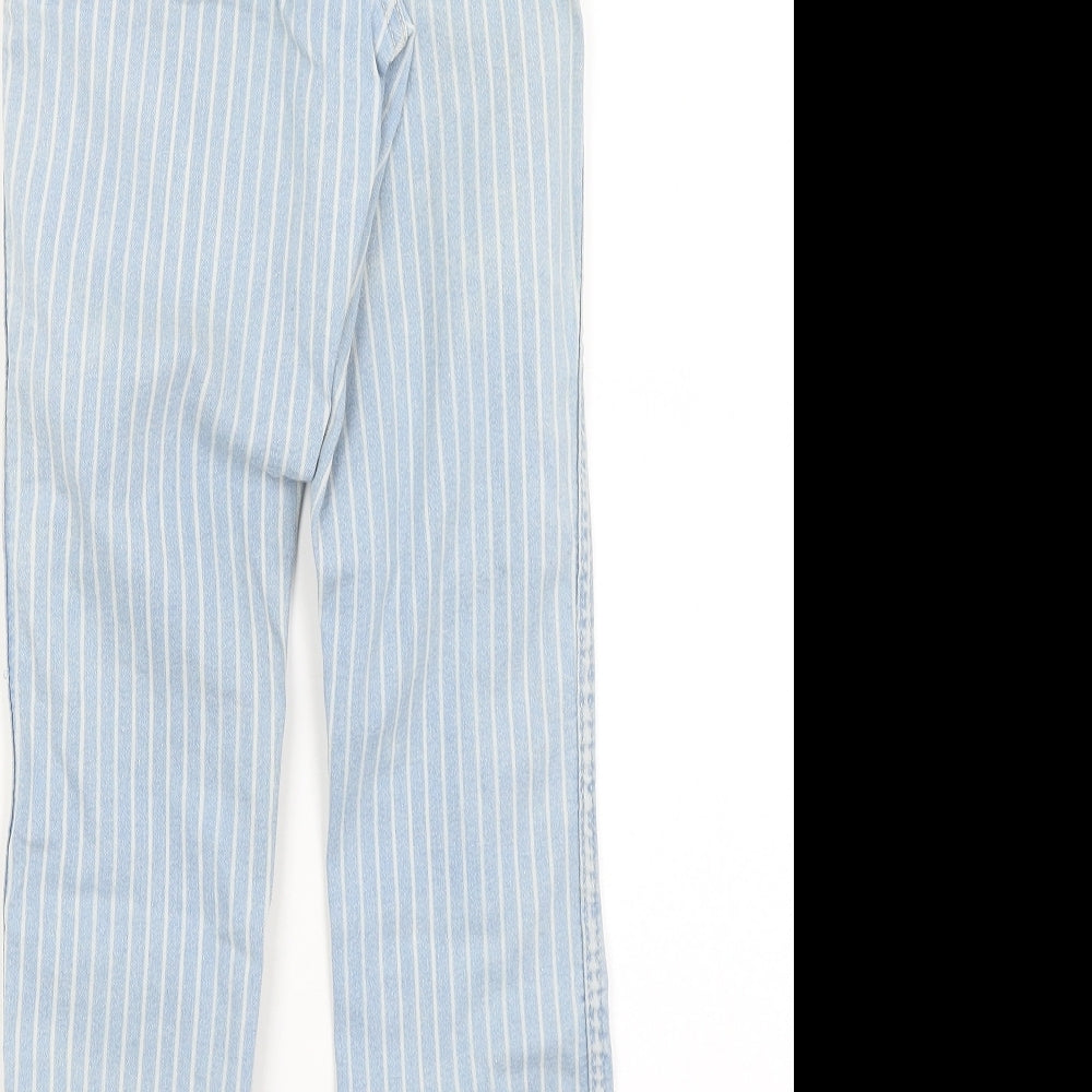 H&M Womens Blue Striped Skinny Jeans Size 25 in L24.5 in