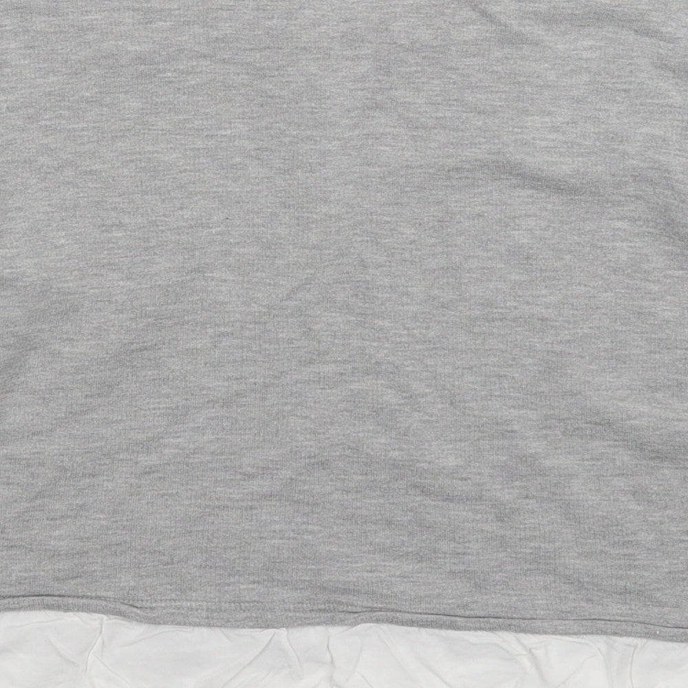 Topshop Womens Grey Pullover Sweatshirt Size 6