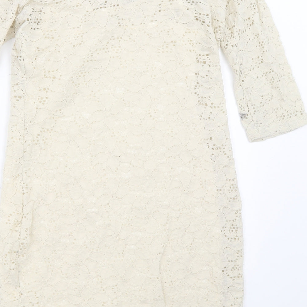 River Island Womens Beige Bodycon Size 10