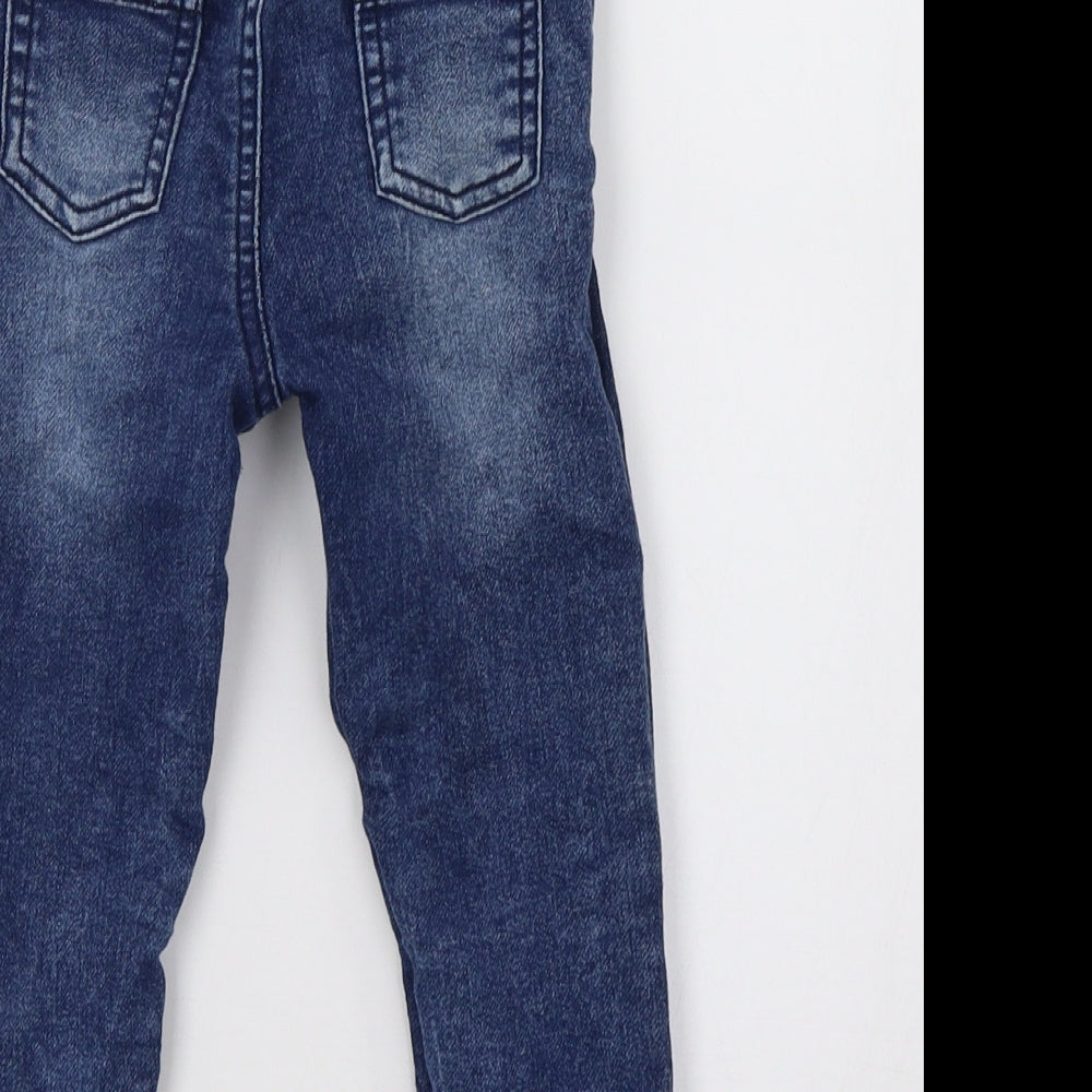 PEP&CO Girls Blue Denim Pedal Pusher Jeans Size 18-24 Months