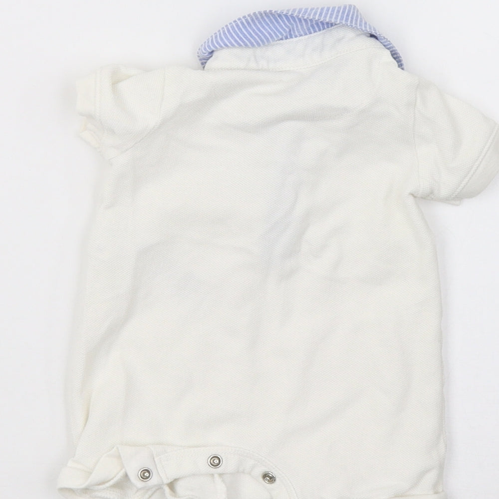 Debenhams Baby White Babygrow One-Piece Size Newborn