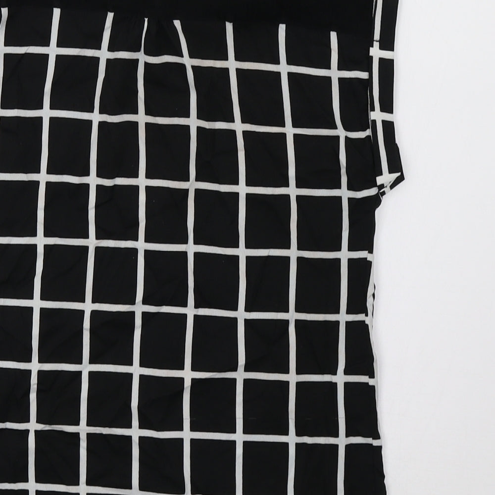 River Island Girls Black Check Basic Button-Up Size 10 Years
