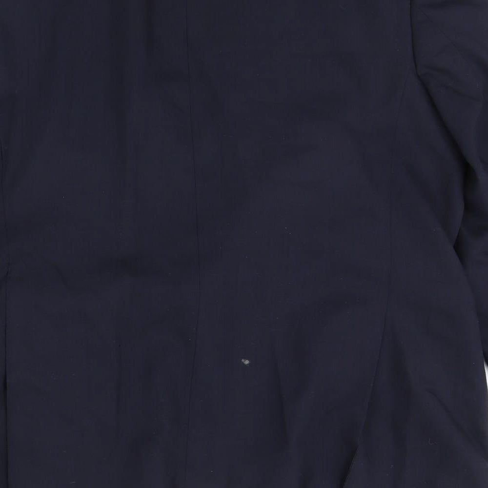 Preworn Womens Blue Jacket Blazer Size 44 - Shoulder Pads
