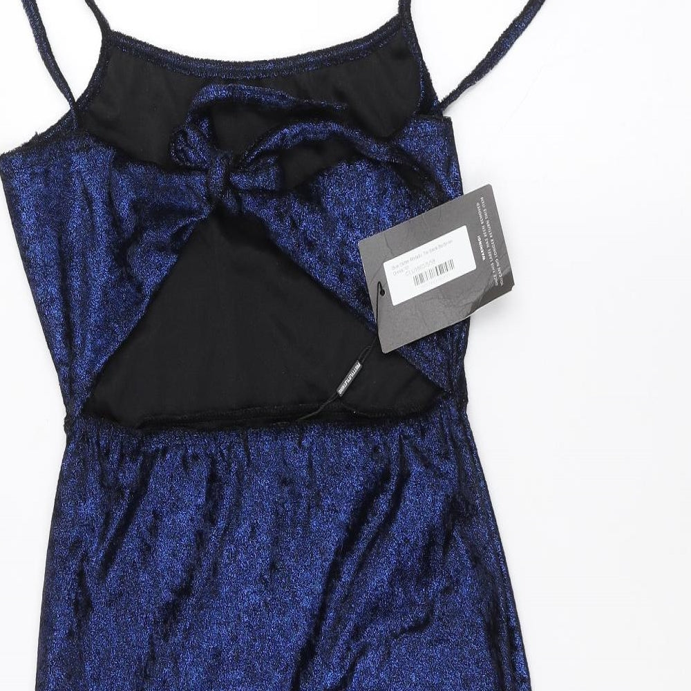 PRETTYLITTLETHING Womens Blue Pencil Dress Size 10