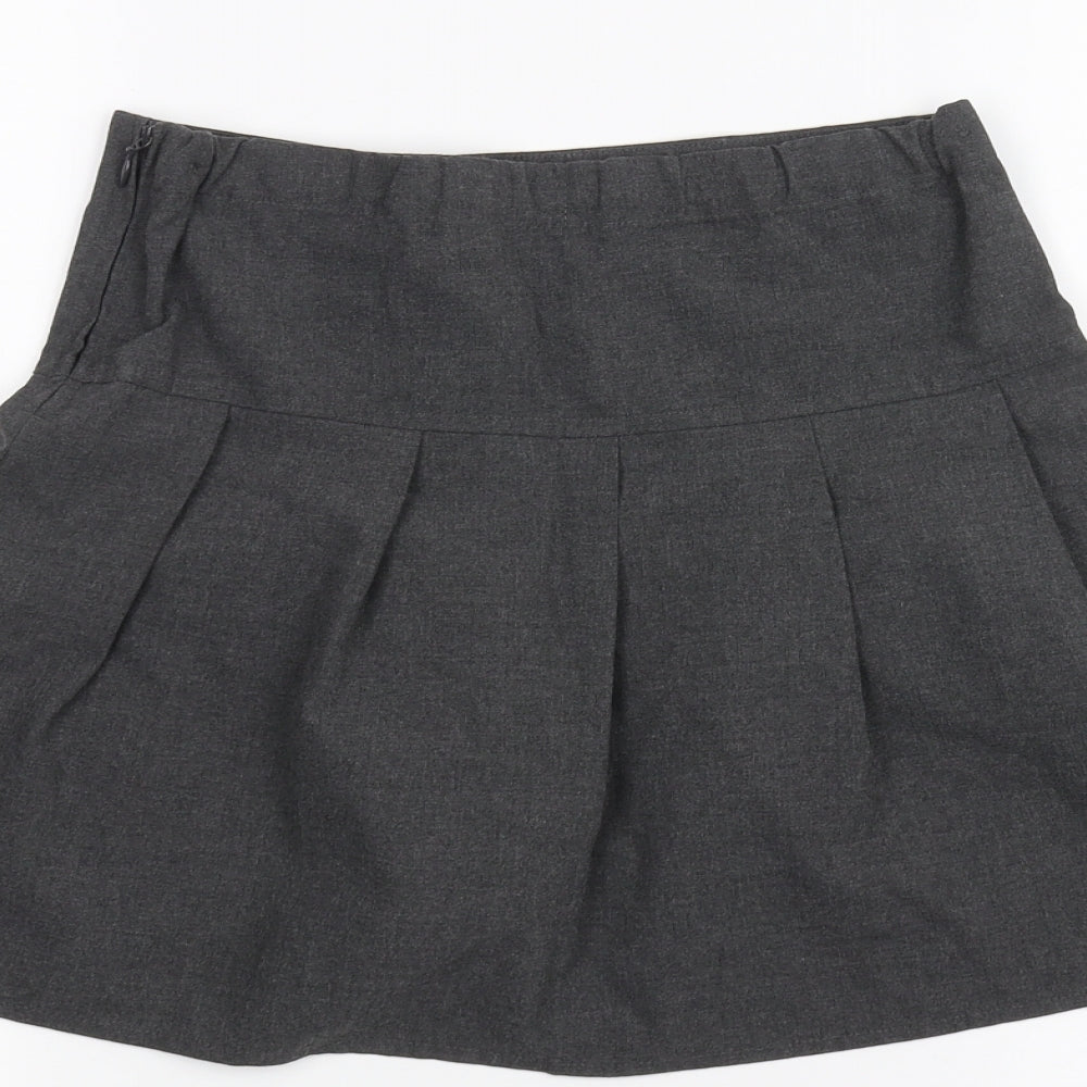 Marks & Spencer Girls Grey A-Line Skirt Size 8-9 Years