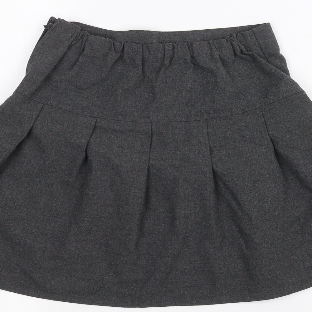 Marks & Spencer Girls Grey A-Line Skirt Size 8-9 Years