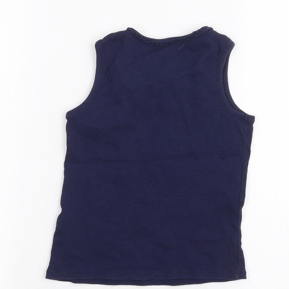 George Girls Blue Basic T-Shirt Size 7-8 Years