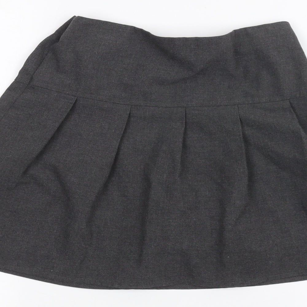 Marks & Spencer Girls Grey A-Line Skirt Size 8-9 Years