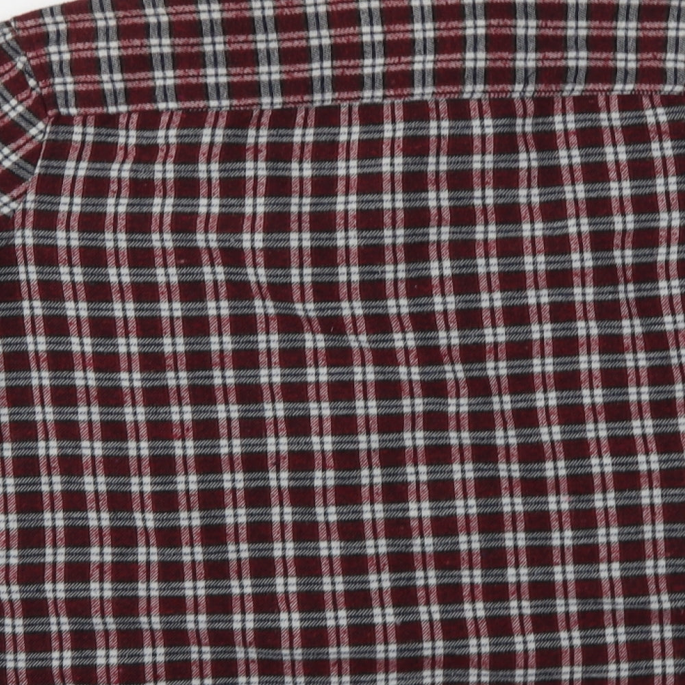 Jachs MFG Mens Red Check Button-Up Size L