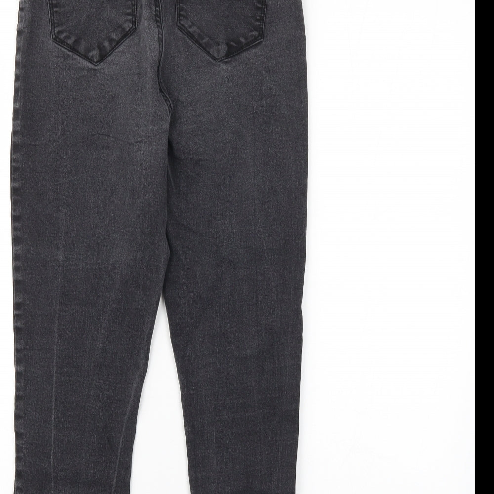 Denim Co. Womens Grey Straight Jeans Size 16 L24 in