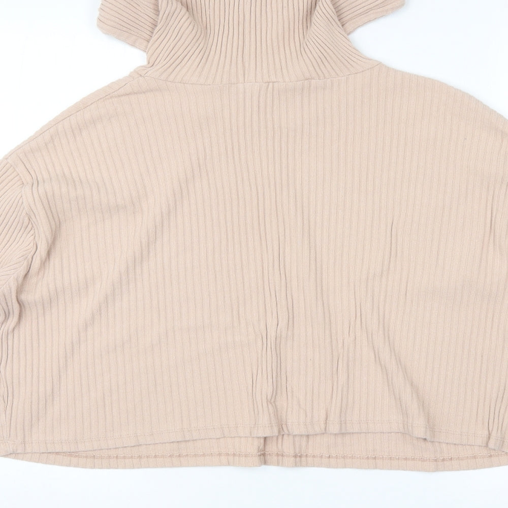 Primark Womens Brown Striped Pullover Hoodie Size 14