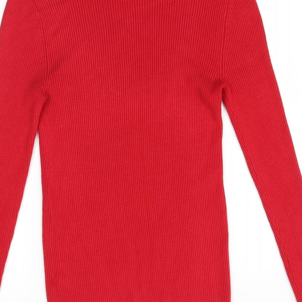 George Womens Red Pullover Jumper Size 8