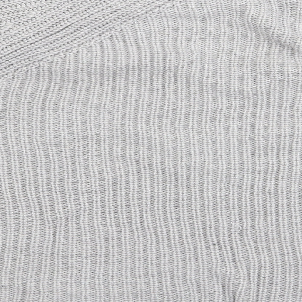 Dorothy Perkins Womens Grey Pullover Jumper Size 14 - back Zip up