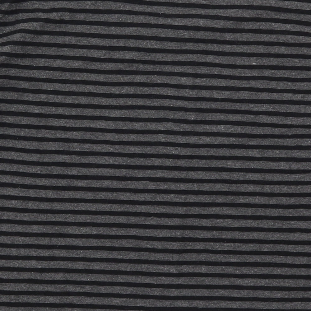 Tata Womens Grey Striped Basic T-Shirt Size 16