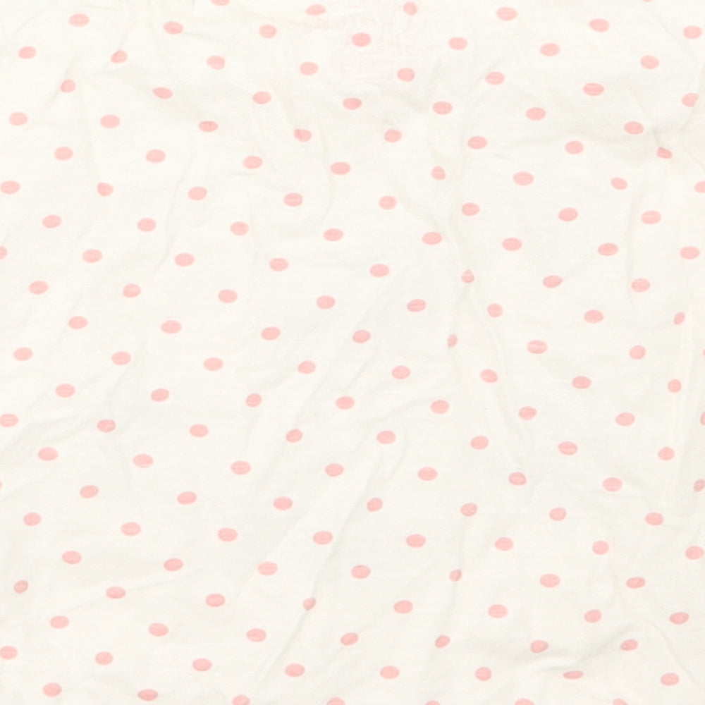 F&F Girls Pink Polka Dot Basic T-Shirt Size 6-7 Years