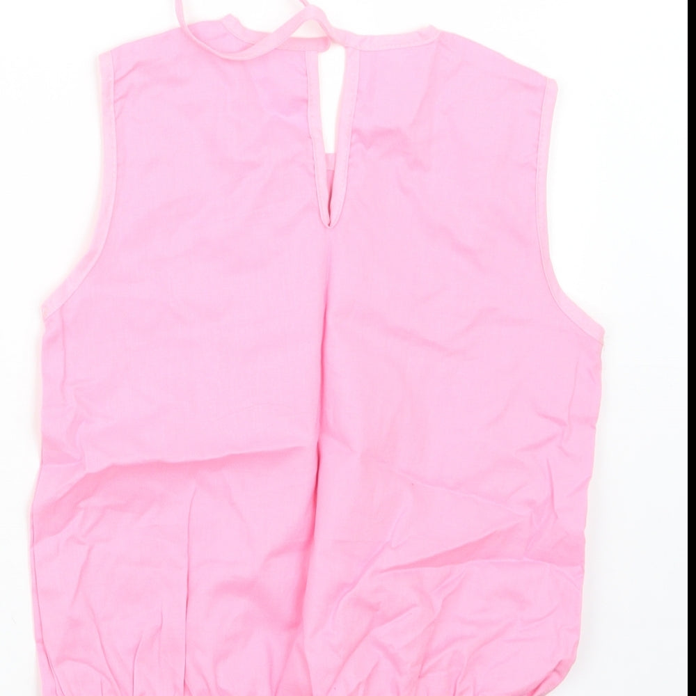Little Girls Pink Basic T-Shirt Size 8 Years