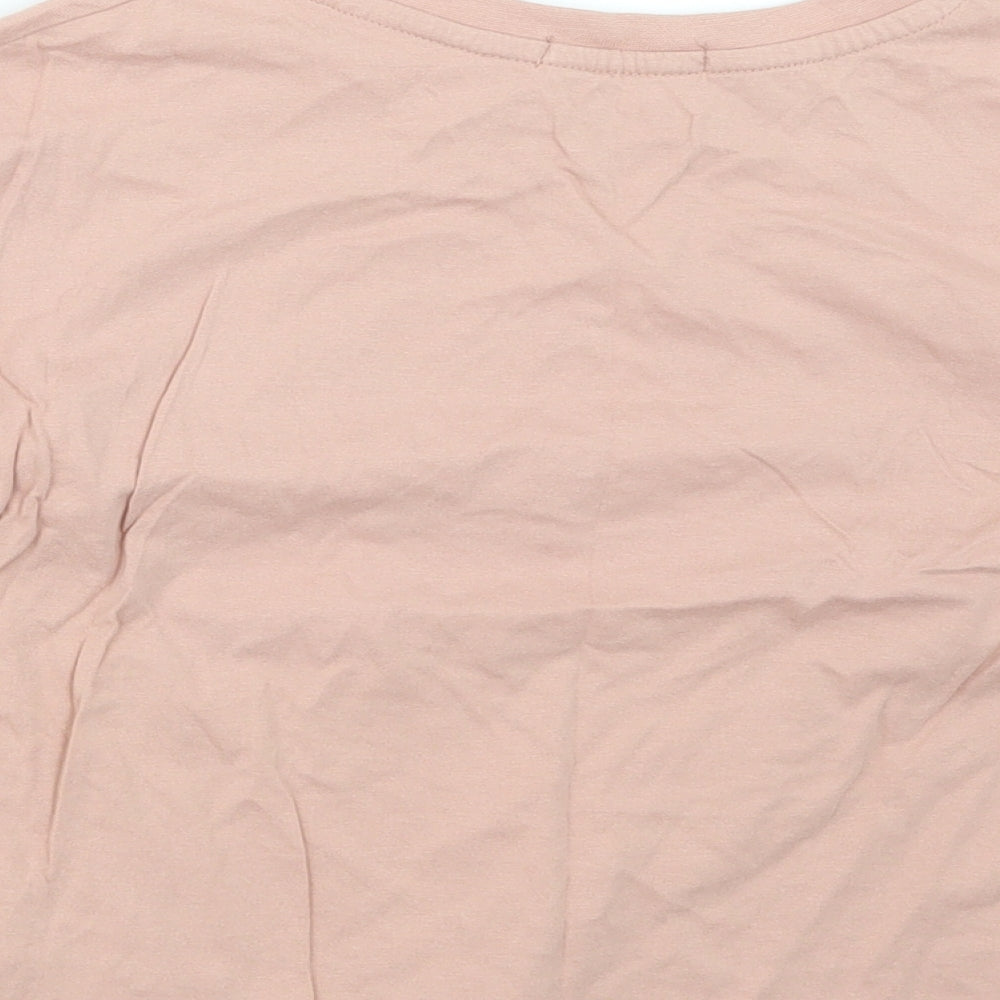 Stradivarius Womens Pink Basic T-Shirt Size M
