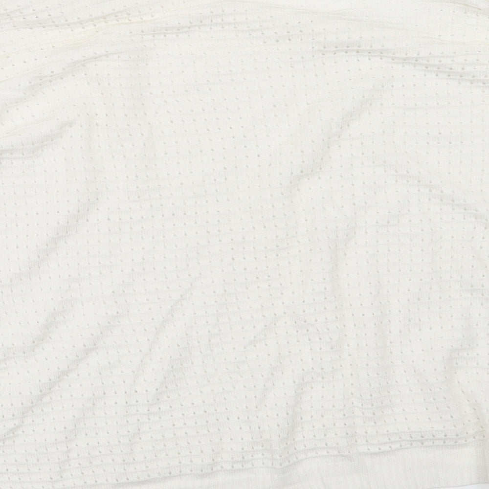Stradivarius Womens White Knit Pullover Jumper Size M
