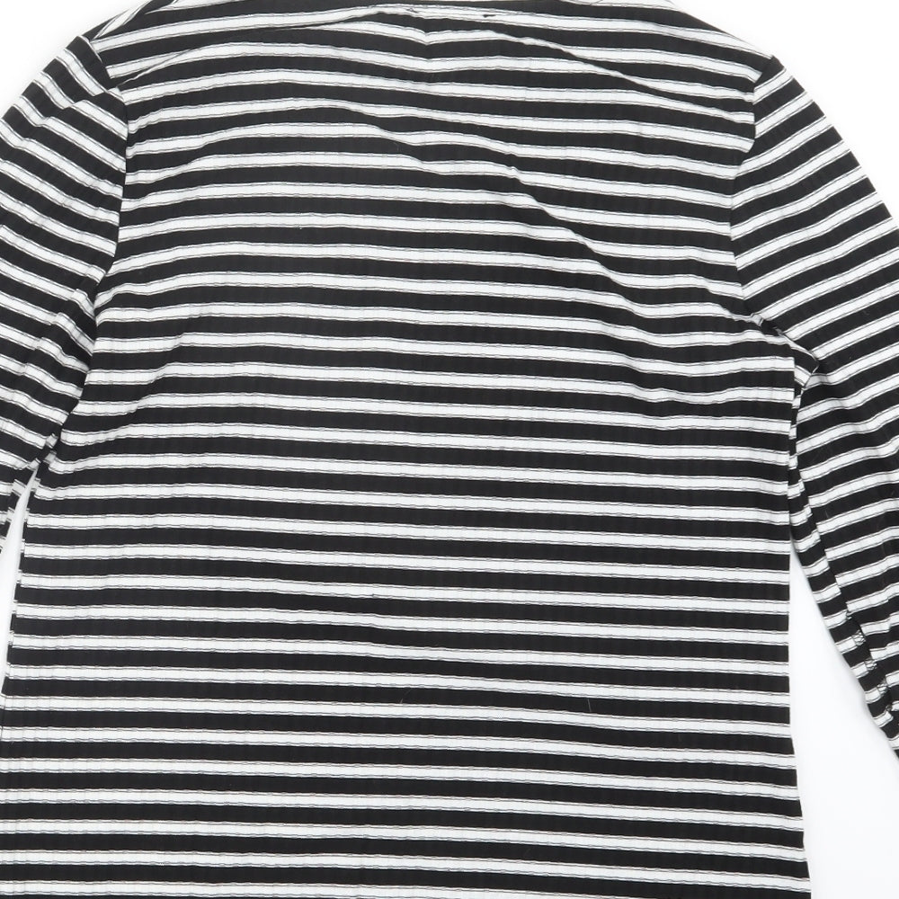Papaya Womens Black Striped Pullover Jumper Size 14