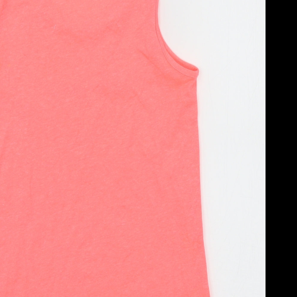 F&F Womens Pink Solid Jersey Top Pyjama Top Size 6 - Margaritas