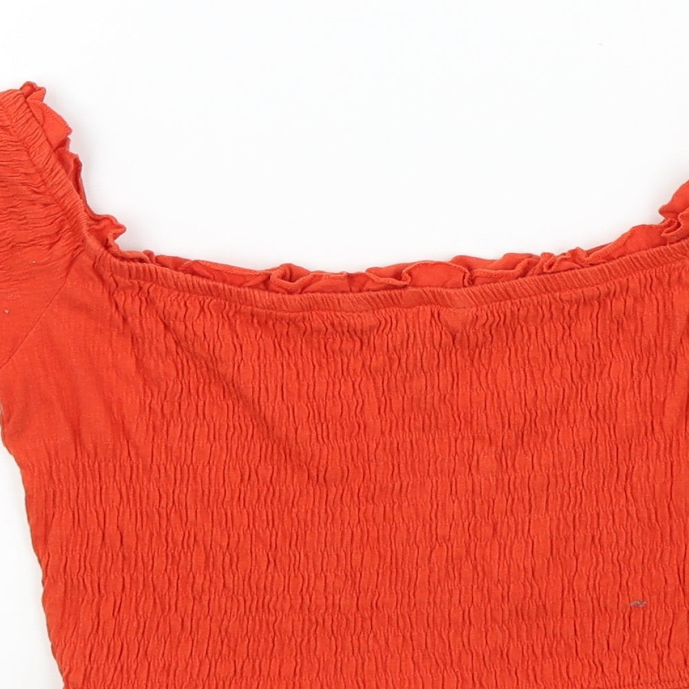 New Look Womens Red Basic T-Shirt Size 10