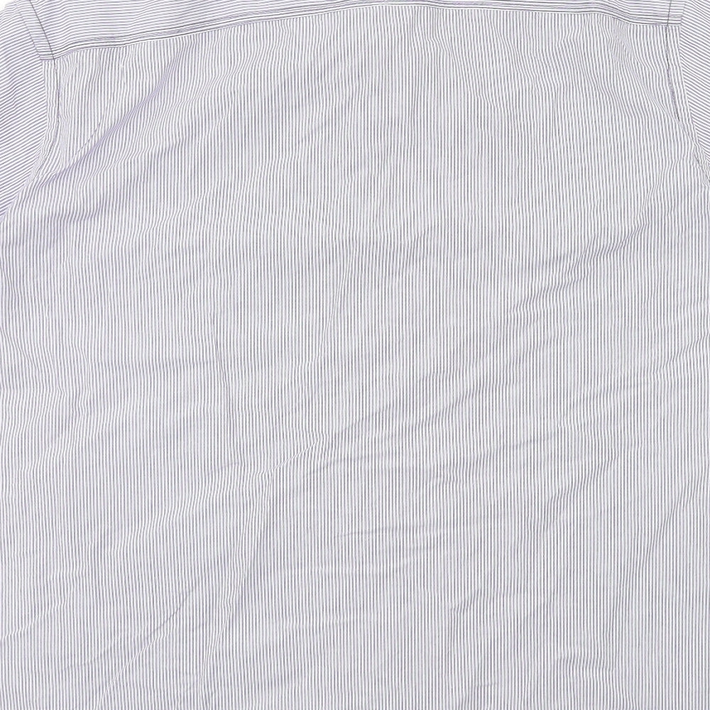 Burton Mens Blue Striped Button-Up Size 2XL
