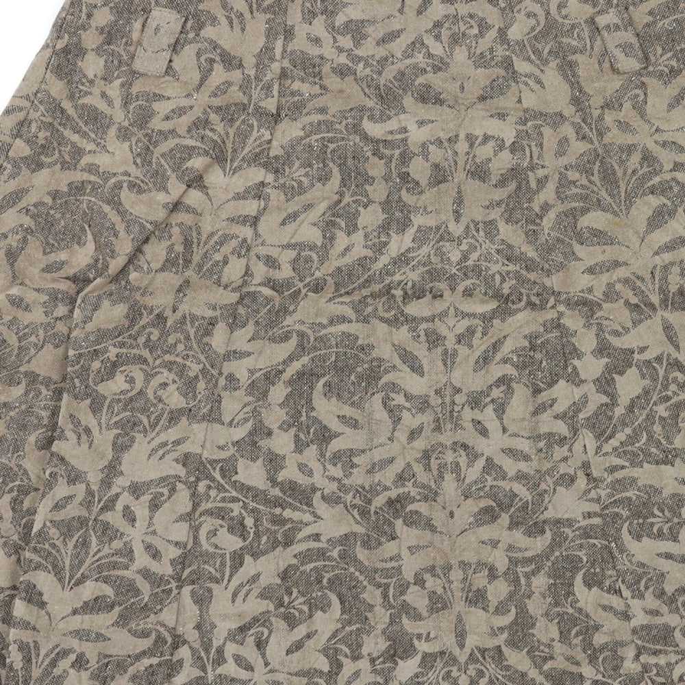 Pretty Woman Womens Grey Floral A-Line Skirt Size 8