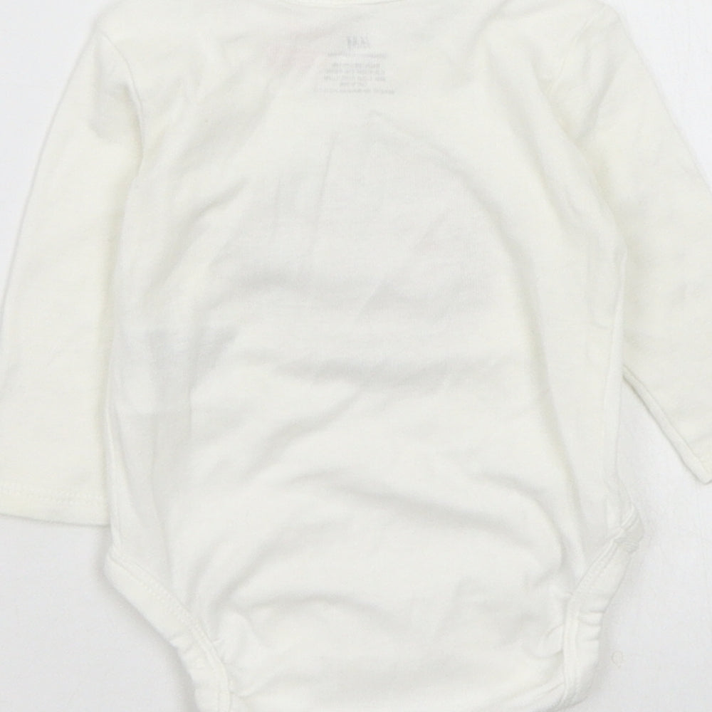 H&M Baby White Babygrow One-Piece Size 0-3 Months