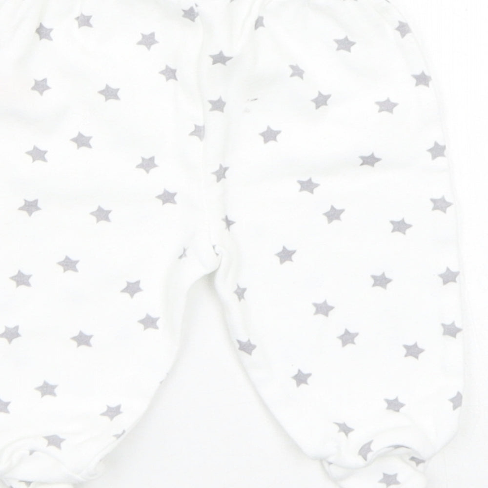 Studio Baby White Jogger Trousers Size 0-3 Months