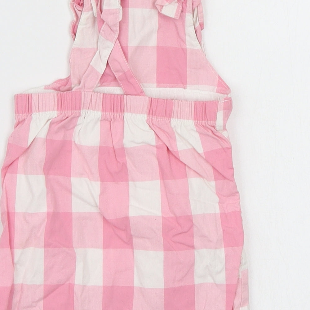 Asda George Girls Multicoloured Check Dungaree One-Piece Size 3-6 Months
