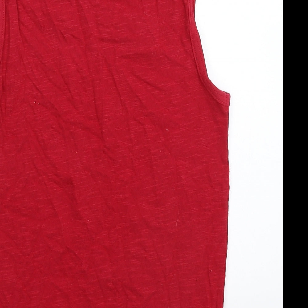 Canadiana Boys Red Basic Tank Size 7-8 Years