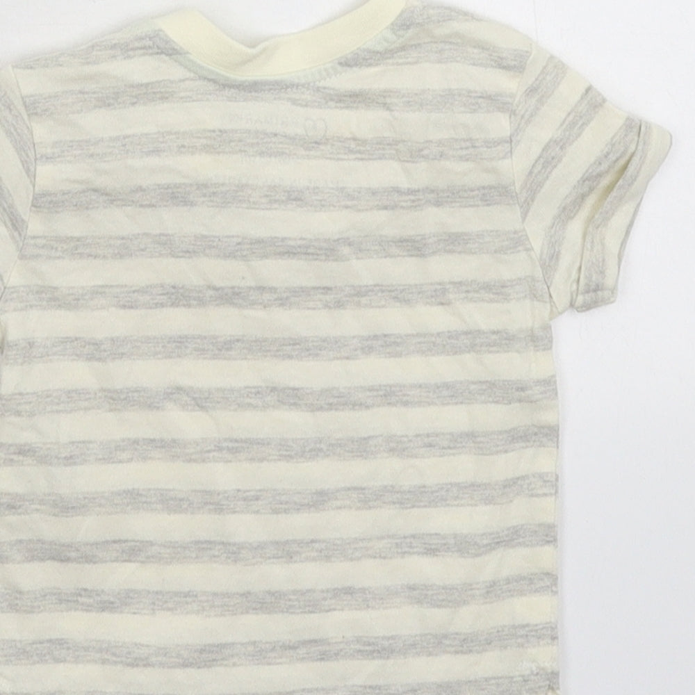 Primark Baby Grey Striped Basic T-Shirt Size 3-6 Months