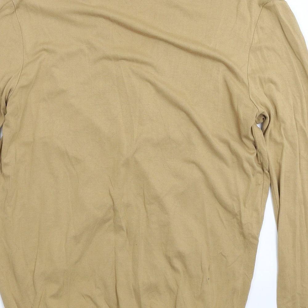 Dolls Womens Beige Basic T-Shirt Size 12