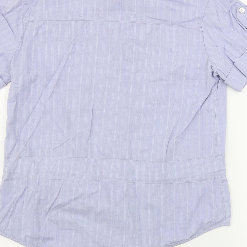 Marks & Spencer Womens Blue Basic Button-Up Size 8