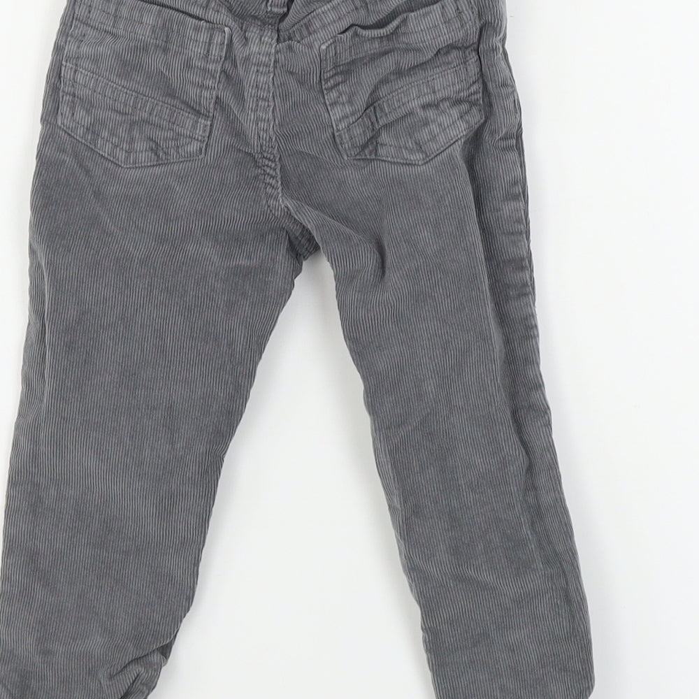 TU Girls Grey Corduroy Trousers Size 2 Years