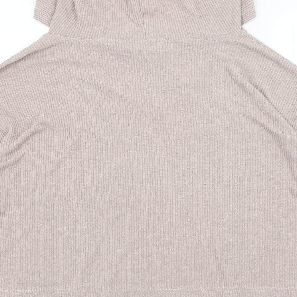 New Look Womens Pink Pullover Hoodie Size L