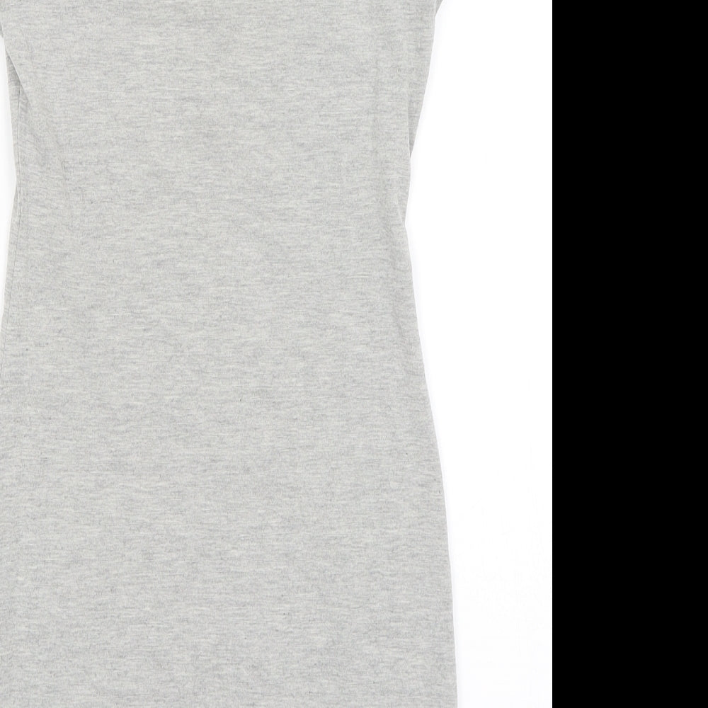 H&M Womens Grey T-Shirt Dress Size XS