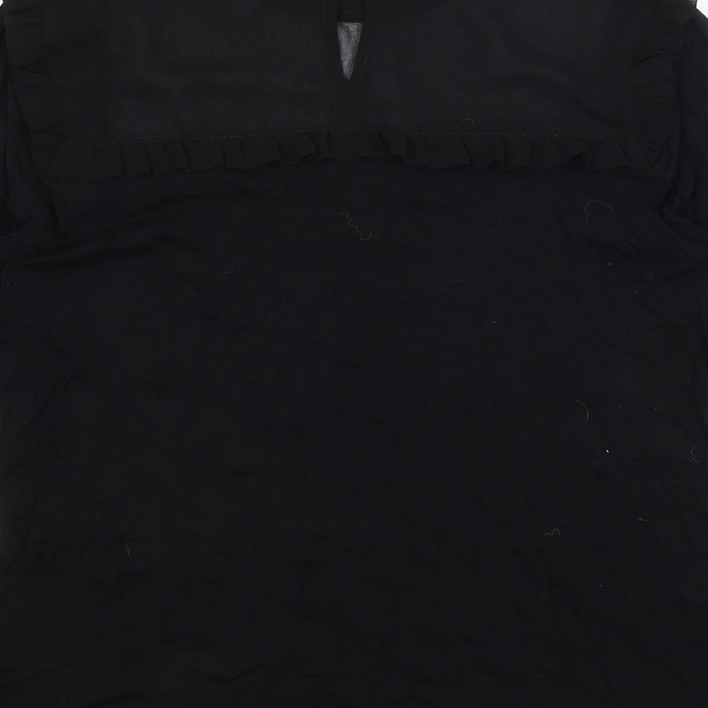Dorothy Perkins Womens Black Basic T-Shirt Size 10