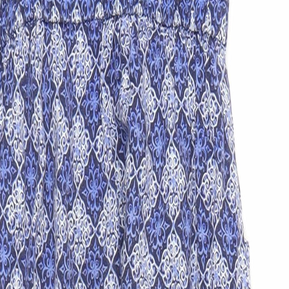 Monsoon Girls Blue Argyle/Diamond Jumpsuit One-Piece Size 8 Years