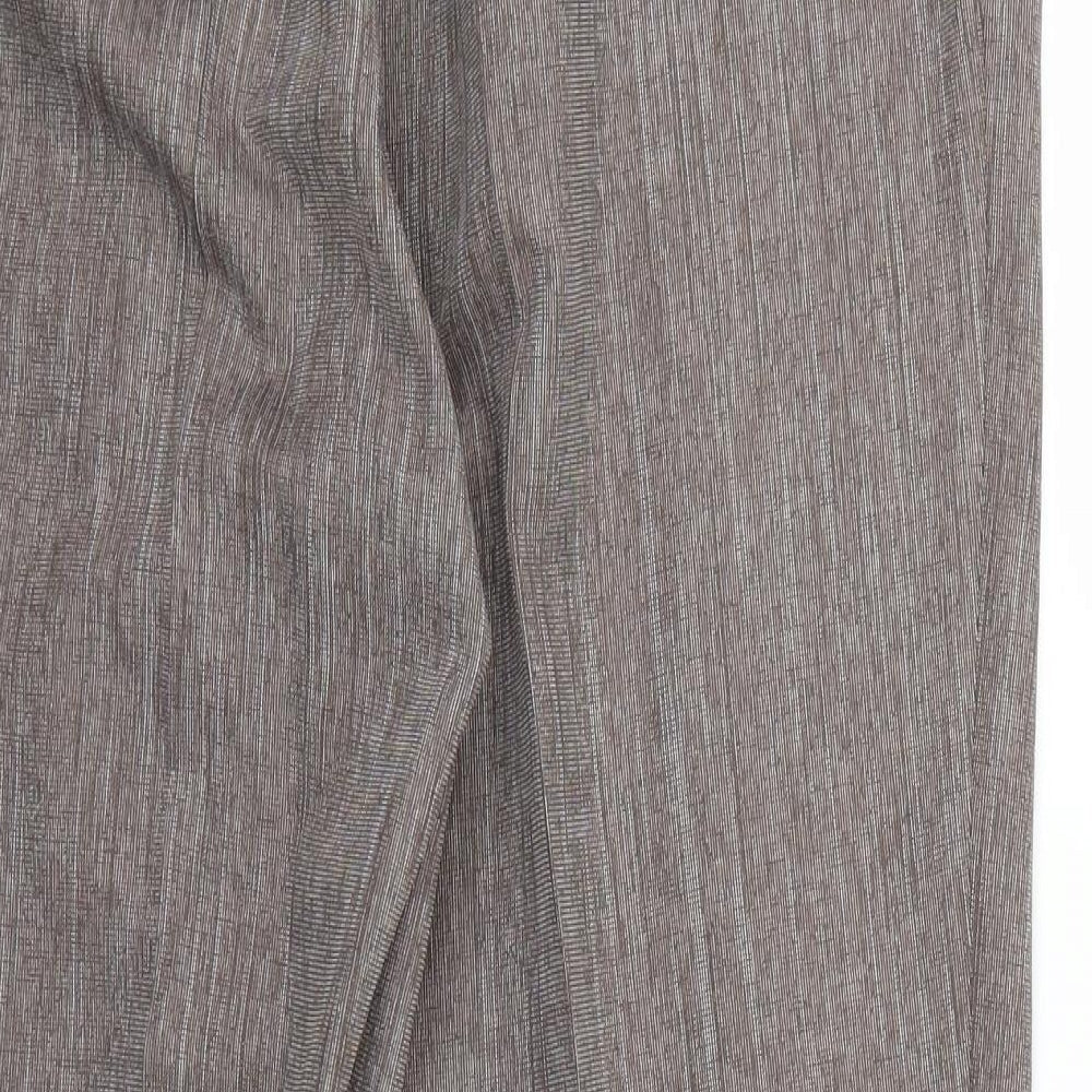 Marks & Spencer Womens Brown Chino Trousers Size 16 L26 in