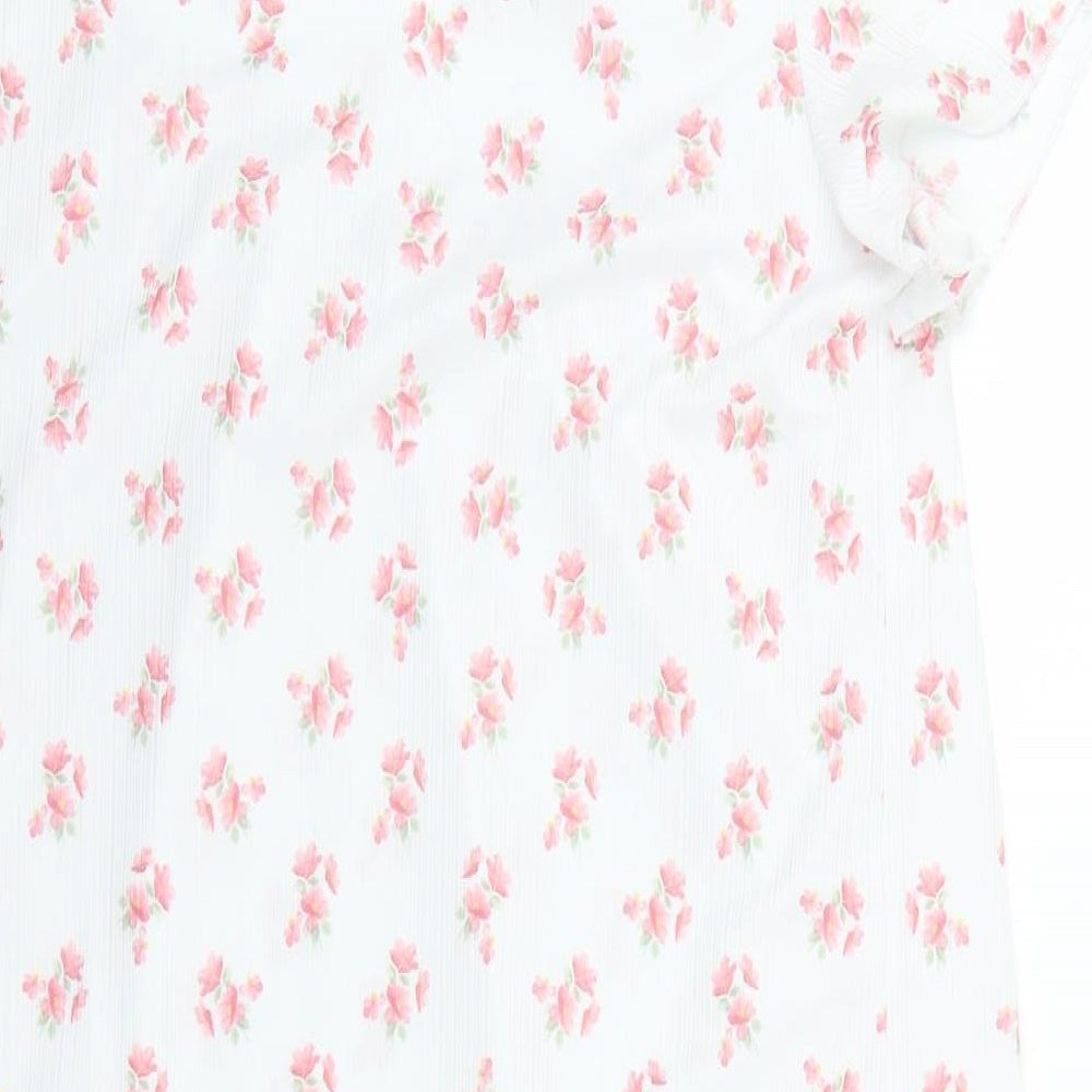 kilbirnie Womens White Floral Babydoll Dress Size 12